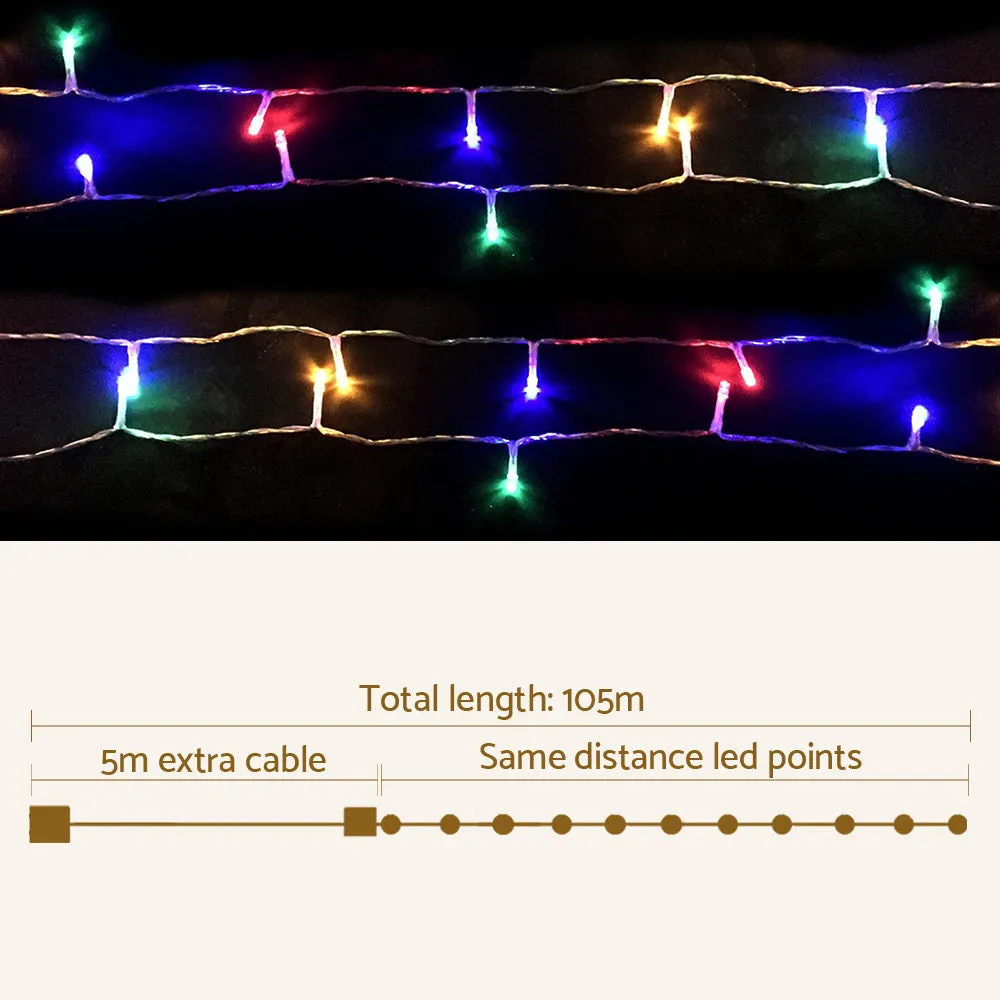 100M Christmas String Lights 500LED Multi Colour