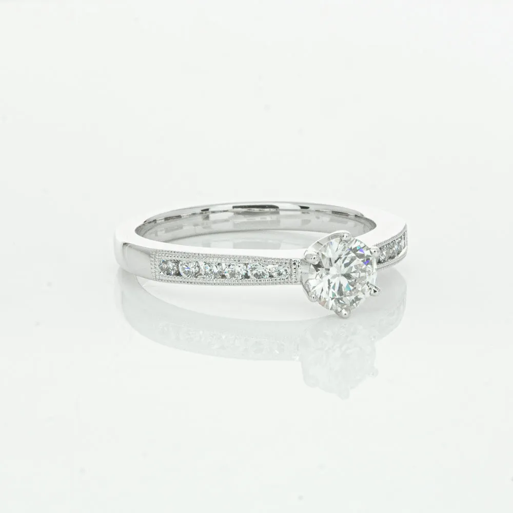 18ct White Gold .50ct Diamond Ring