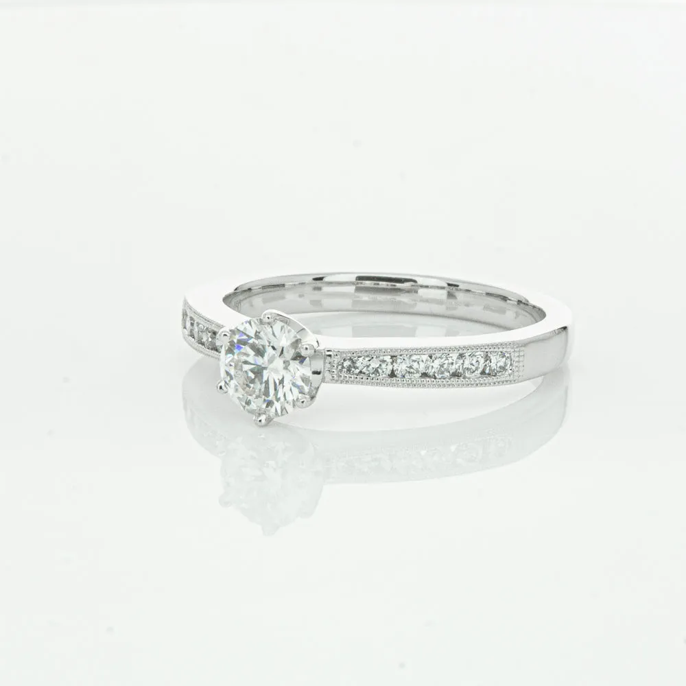 18ct White Gold .50ct Diamond Ring