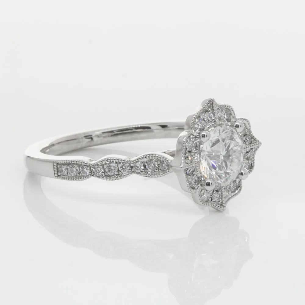 18ct White Gold .71ct Diamond Paramount Ring