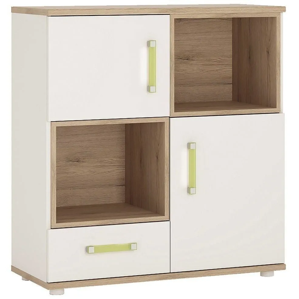 4Kids Wide Cupboard with Lemon Handles