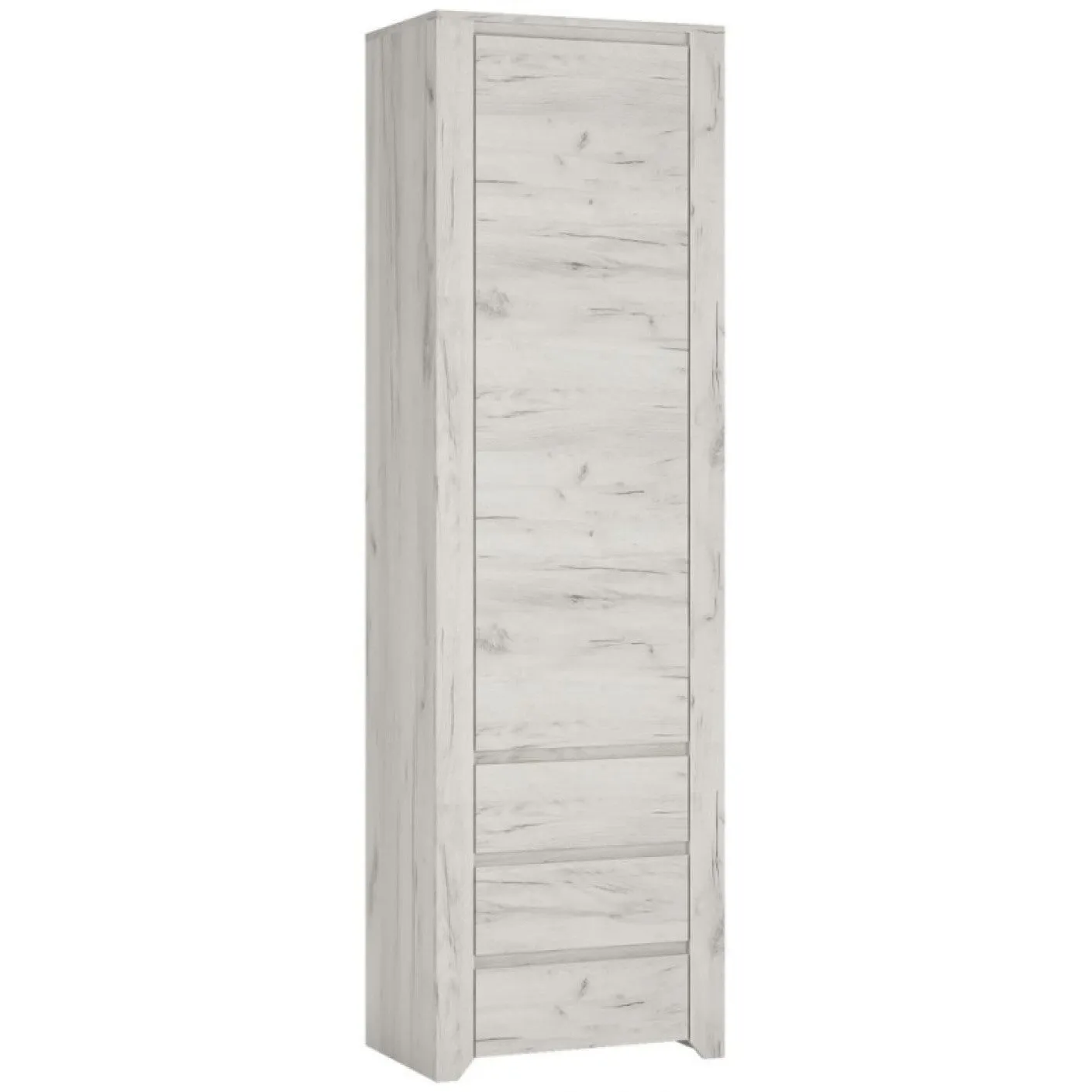 Angel White Oak Finish Tall Narrow Cupboard