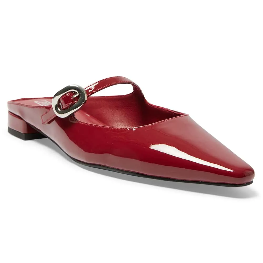 Bacall Flat in Red Patent