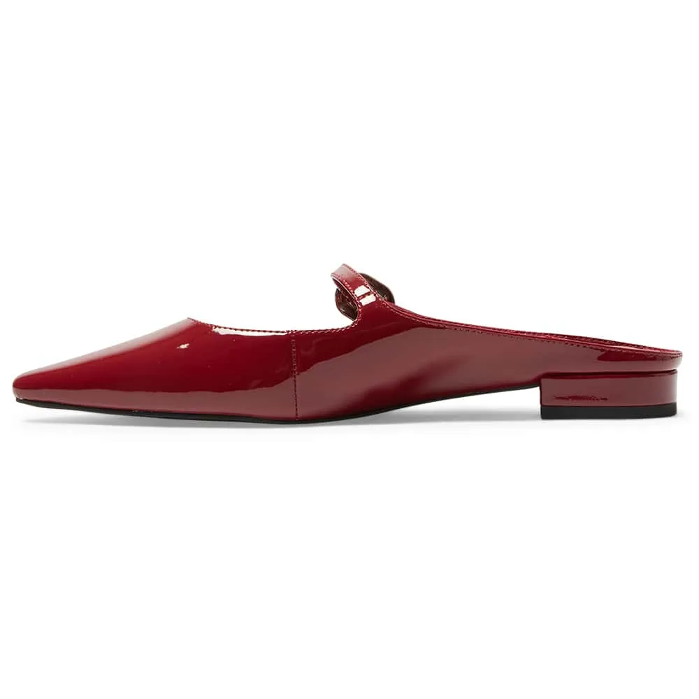 Bacall Flat in Red Patent