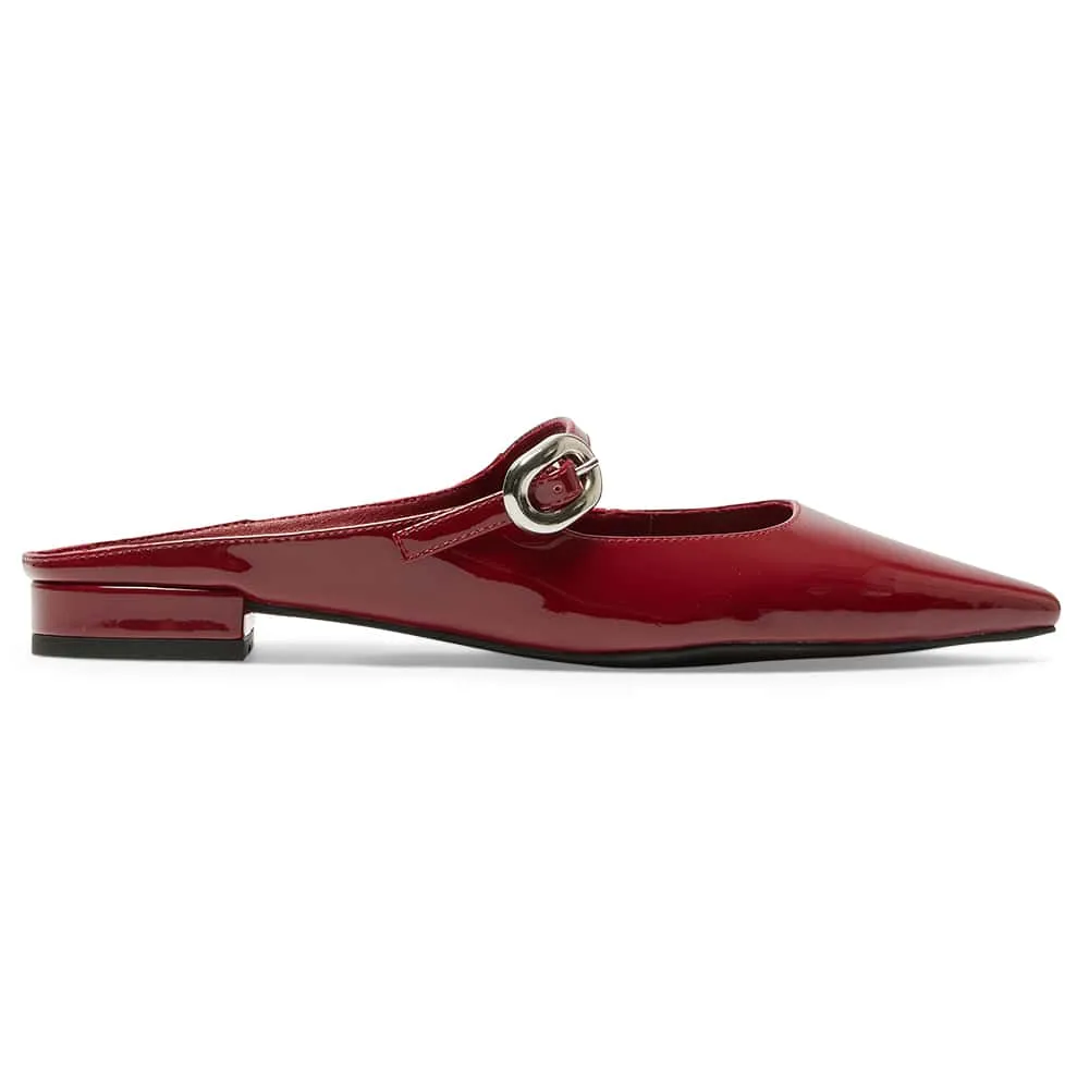 Bacall Flat in Red Patent