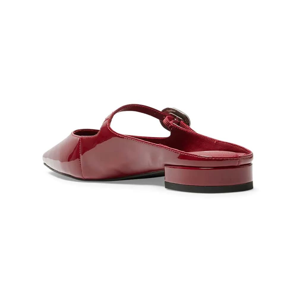 Bacall Flat in Red Patent