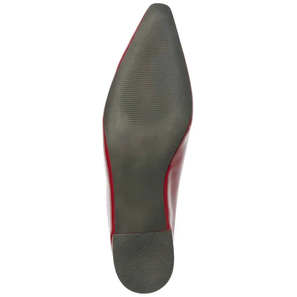 Bacall Flat in Red Patent