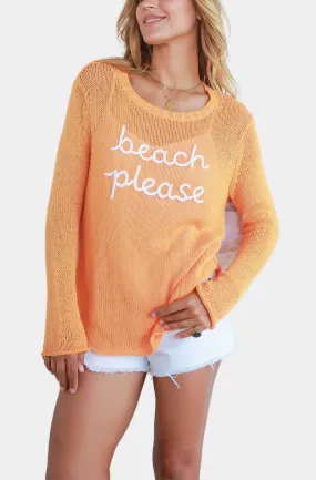 Beach Please Crew Cotton Sweater