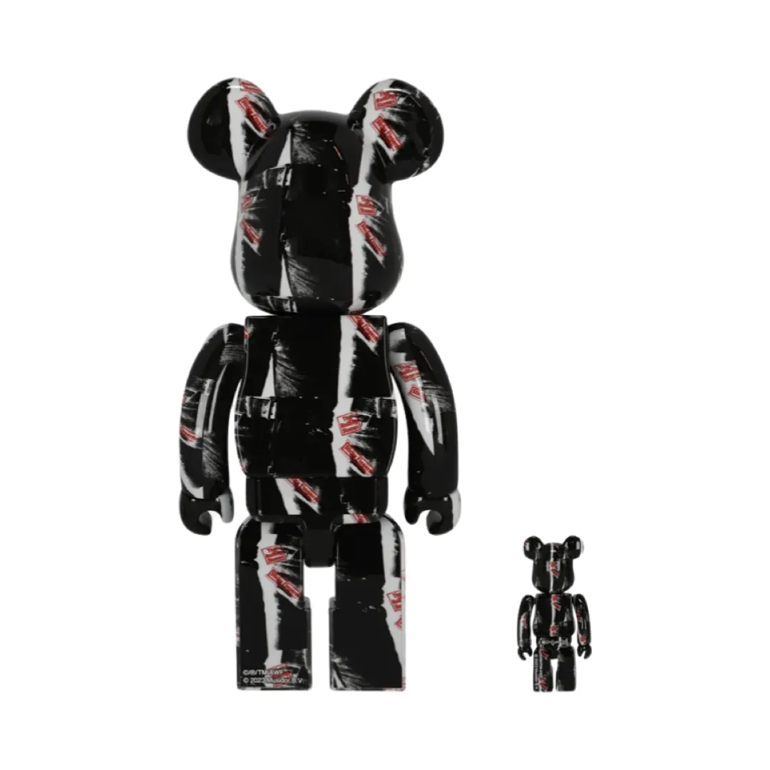 Bearbrick 100% & 400% Andy Warhol Rolling Stones Sticky Fing