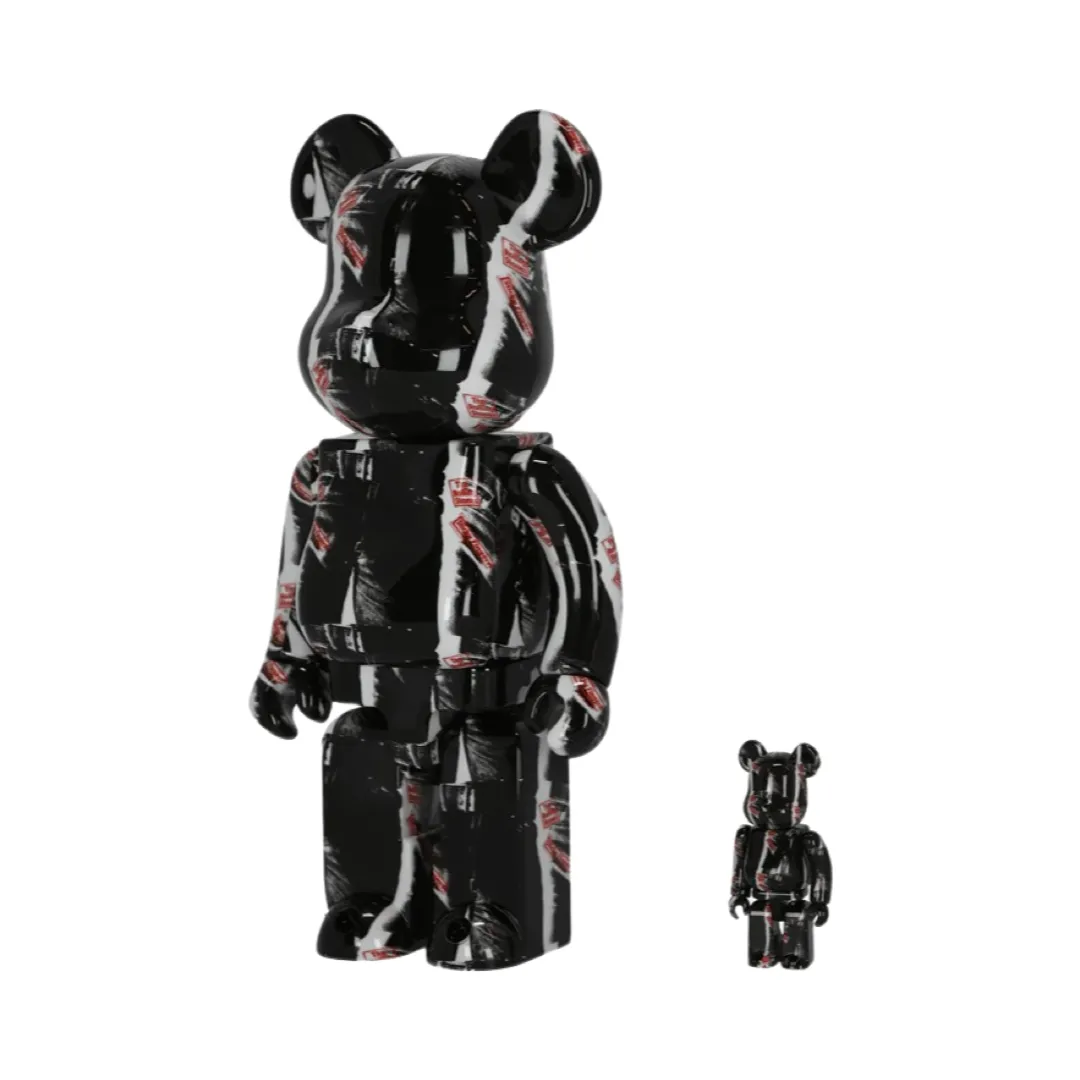 Bearbrick 100% & 400% Andy Warhol Rolling Stones Sticky Fing