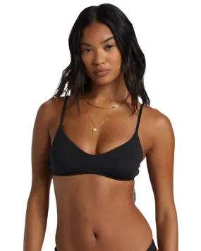 BILLABONG Women's Sol Searcher V Bralette Bikini Top Black Pebble