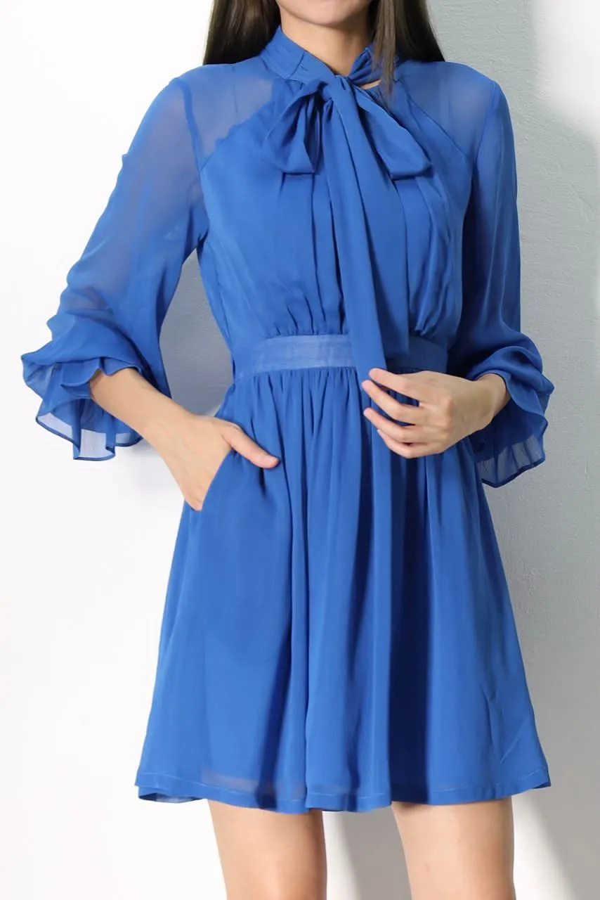 Bow Tie Romantic Chiffon Dress