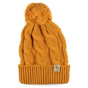 Chunky Pom Beanie (Gold)