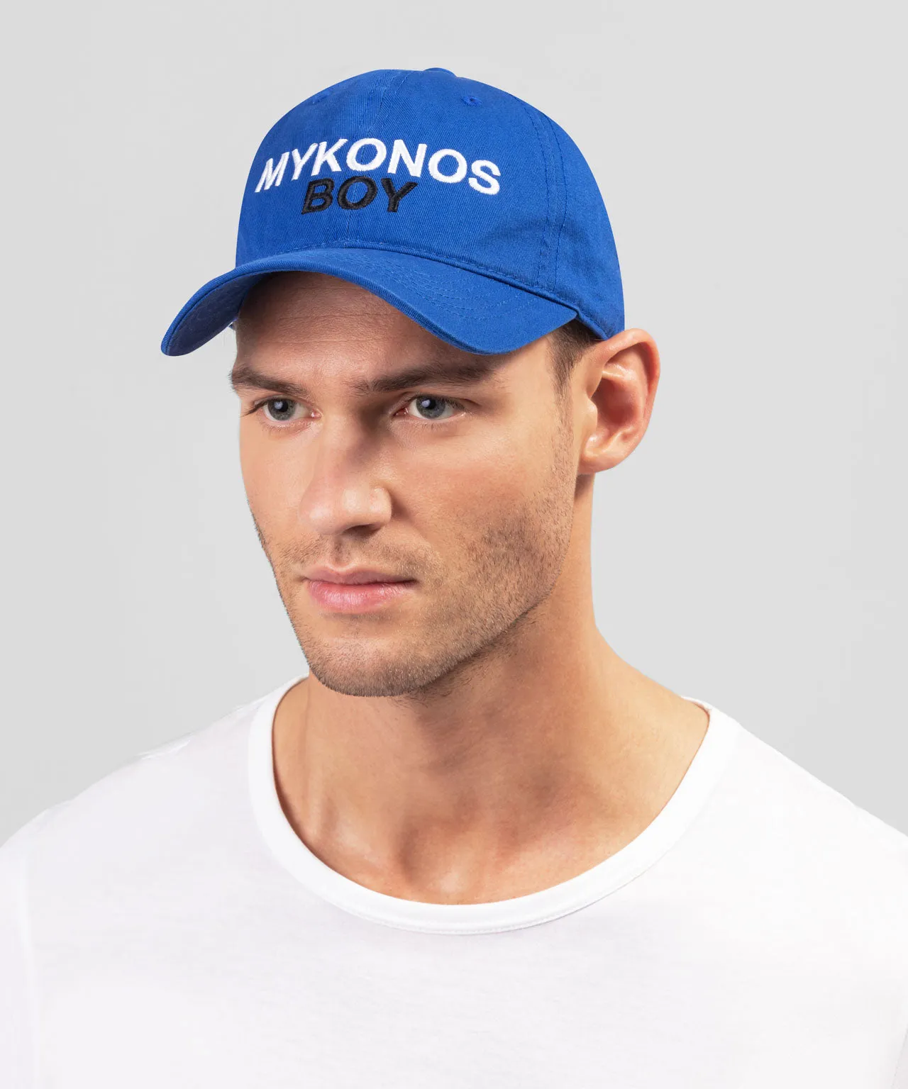 Cotton Coach Cap "MYKONOS BOY": Greek Blue