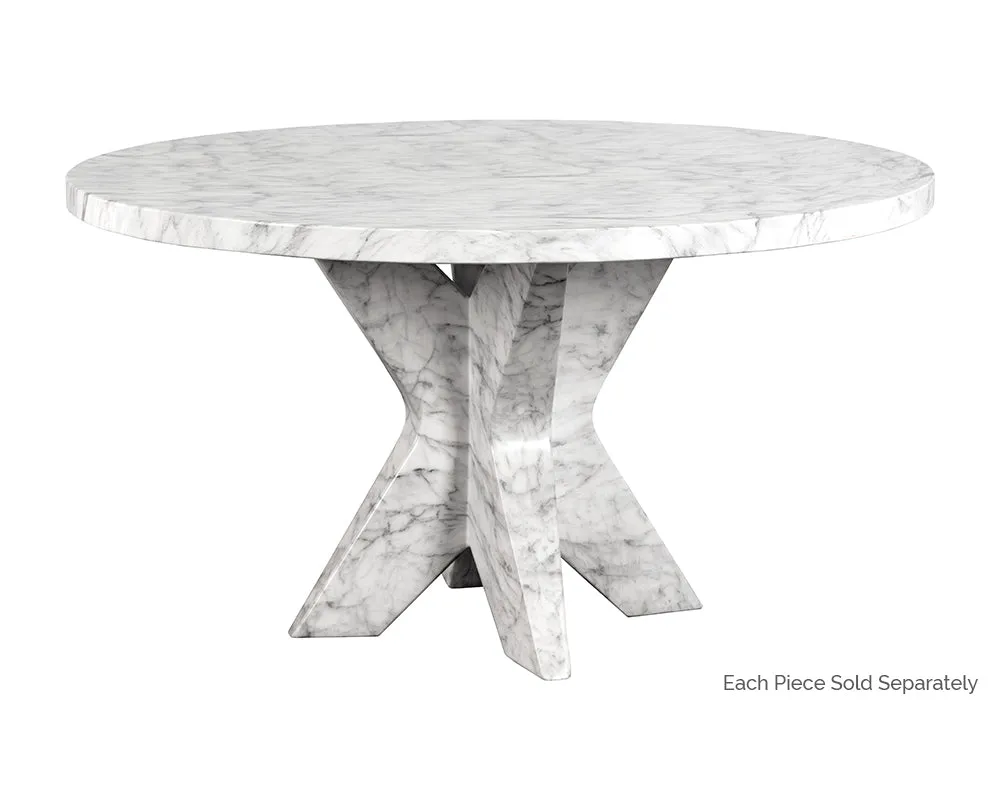 Cypher Dining Table Top - Marble Look - 55"