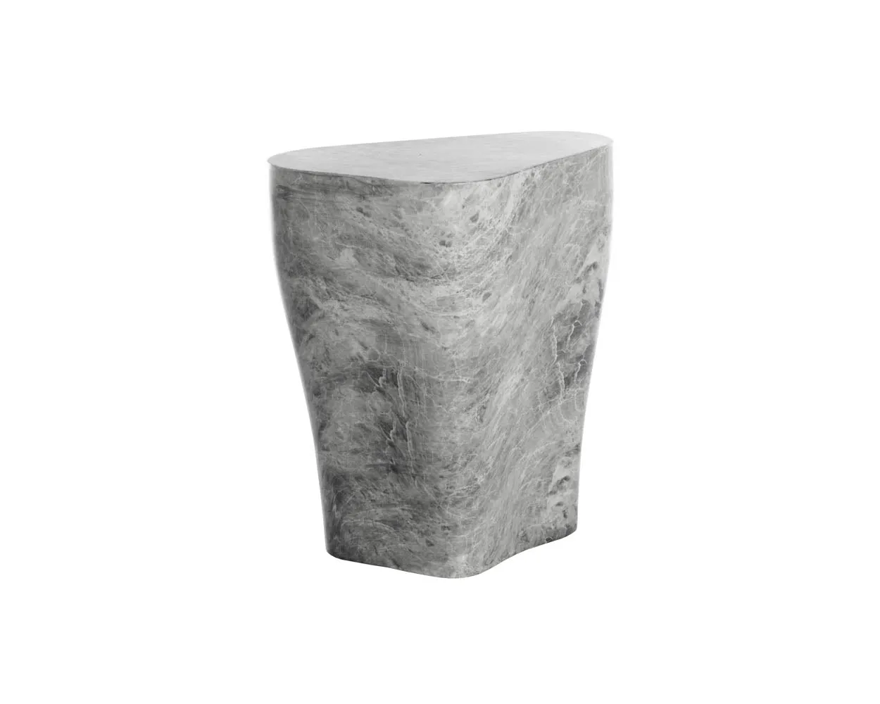 Dali End Table - Marble Look - Small