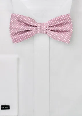 Dusty Rose Pin Dot Bowtie