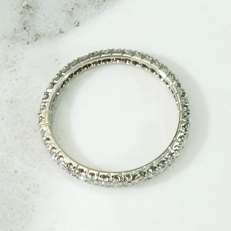 Elegant Mid Century Diamond & White Gold Eternity Band