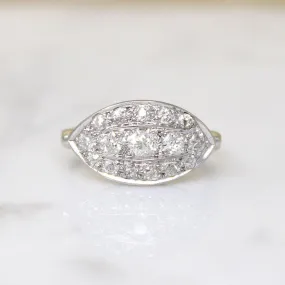 Elegant "Eye" Art Deco Diamond Ring