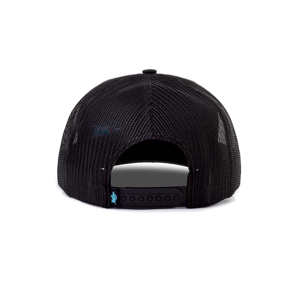 Embroidered Surfing Boar Black Snapback