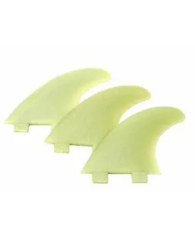 FCS M5 (Medium Size) Natural Glass Flex Tri Fin Set