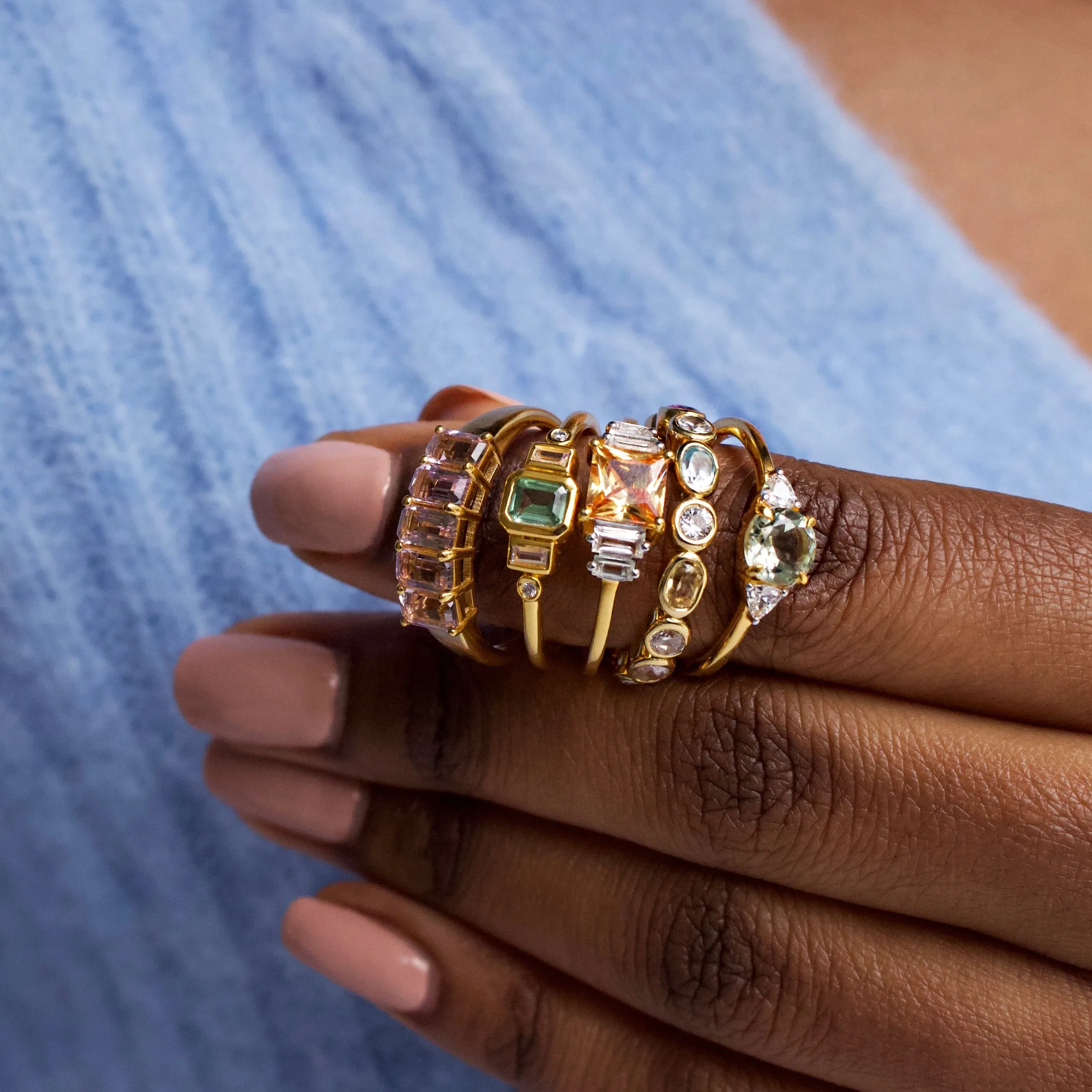 Garden Party Eden Ring in Green Amethyst