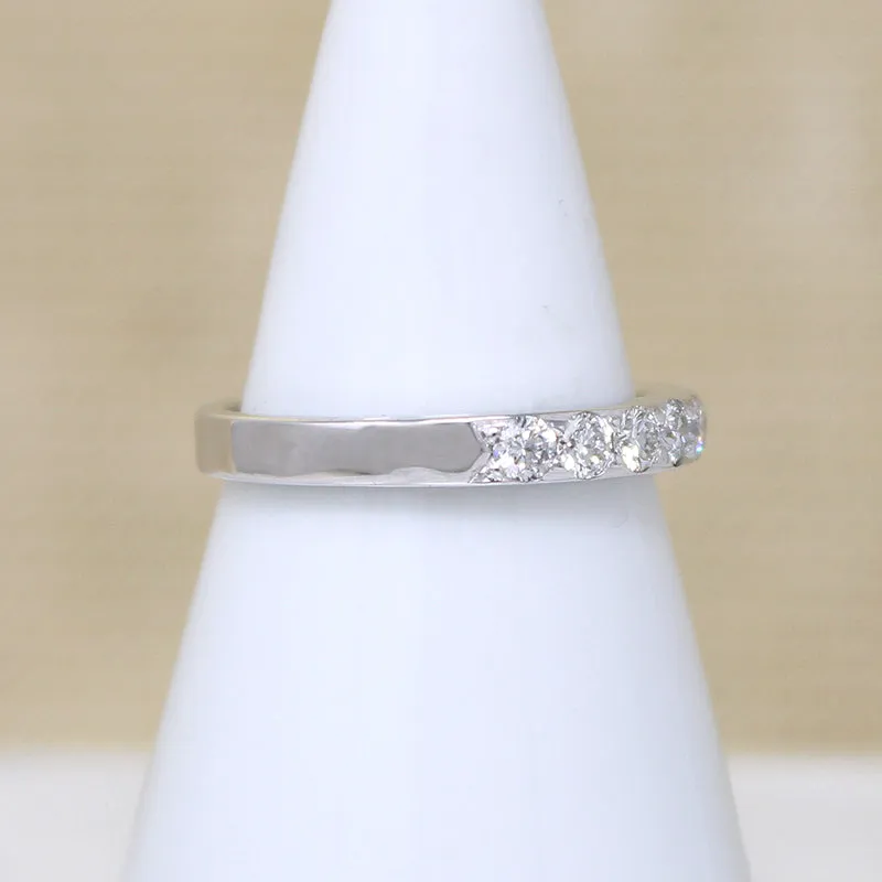 Handsome Seven Diamond & White Gold Band by 720