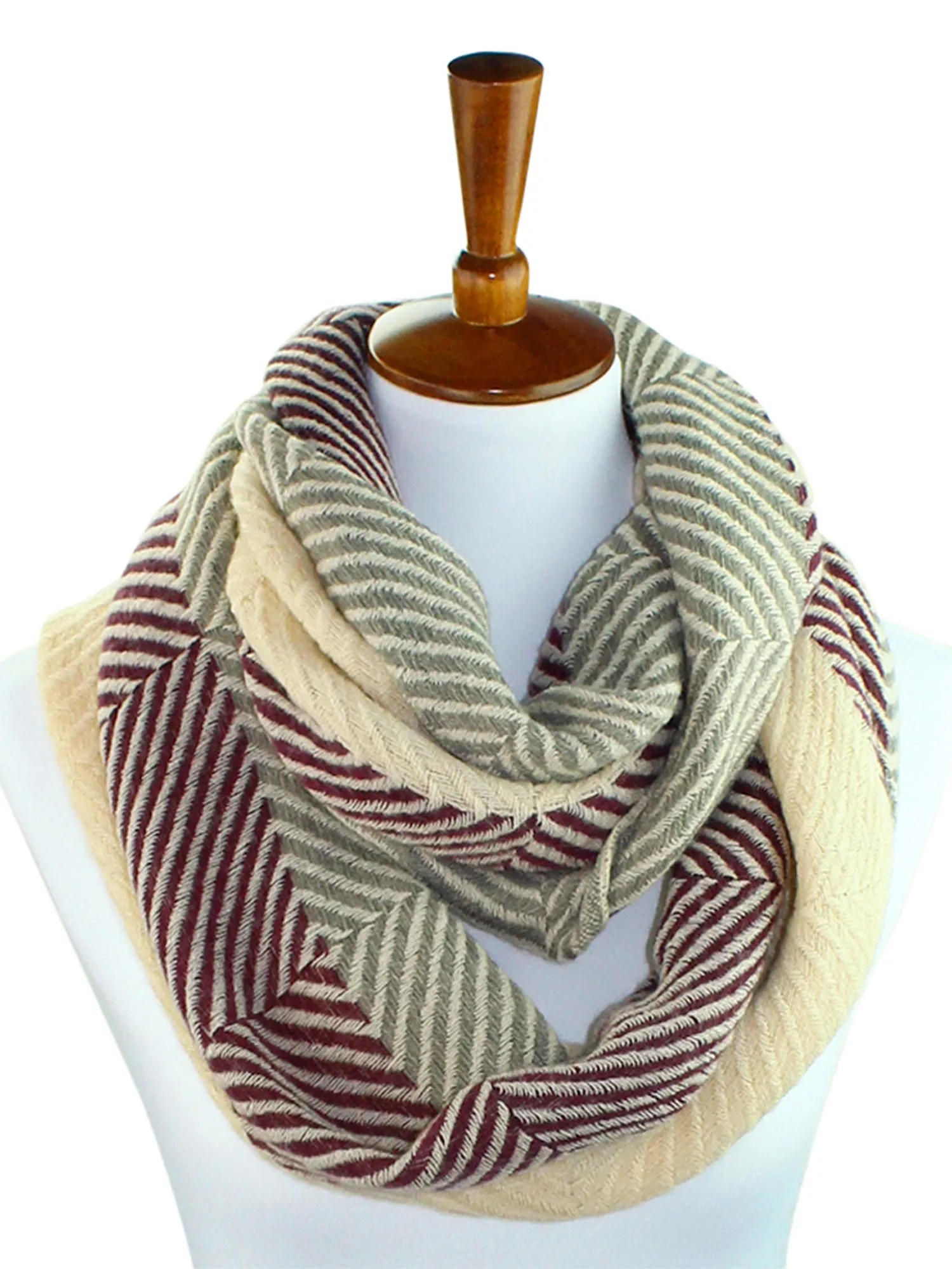 Herringbone Twill Winter Infinity Scarf