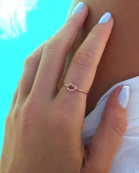 Love Knot Ring  - 14k Rose Gold Fill