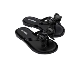 Mini Melissa Black Kids Flipflops For Girls