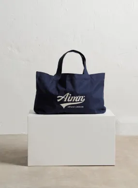 Navy Pitch Canvas Tote Bag