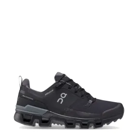 On Women's Cloudwander Waterproof Low Hiking Shoes in Black/Eclipse