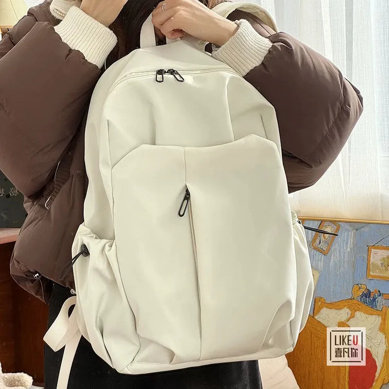 Original Solid Color Mori Campus Canvas Laptop Backpack