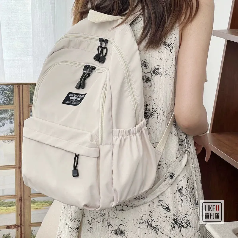 Original Solid Color Mori Campus Canvas Laptop Backpack