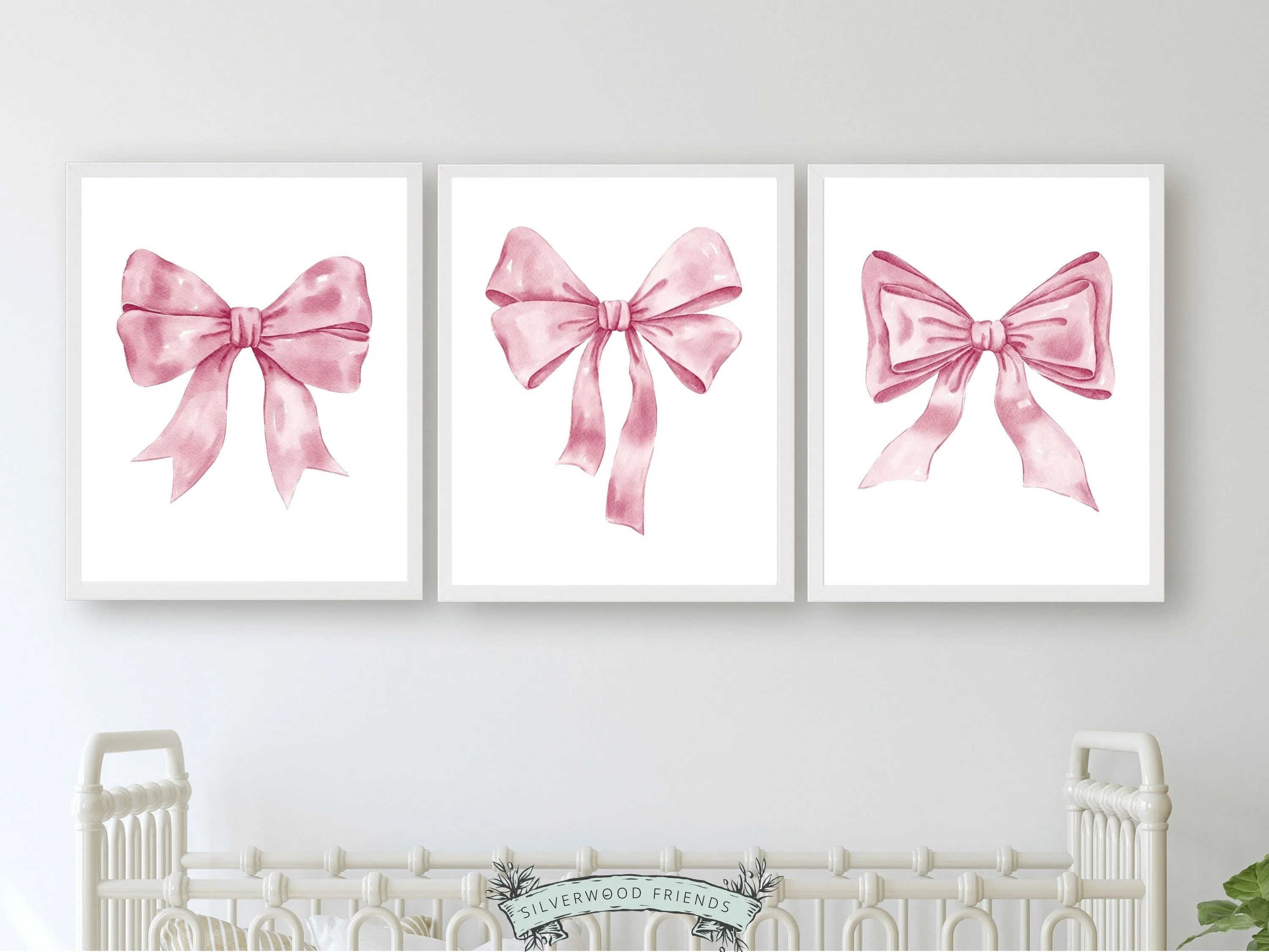 Pink Bow Print - Set 4