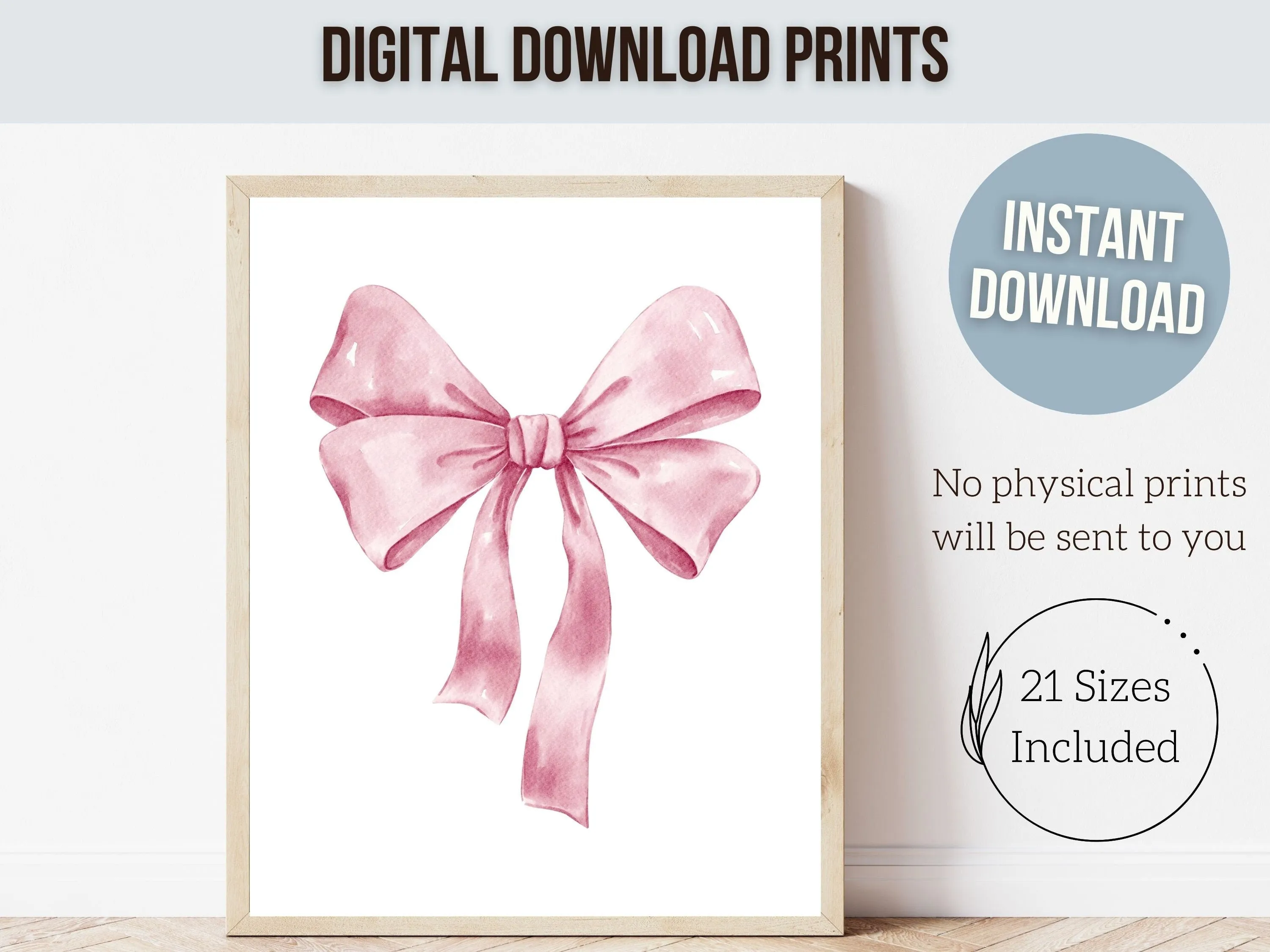 Pink Bow Print - Set 4