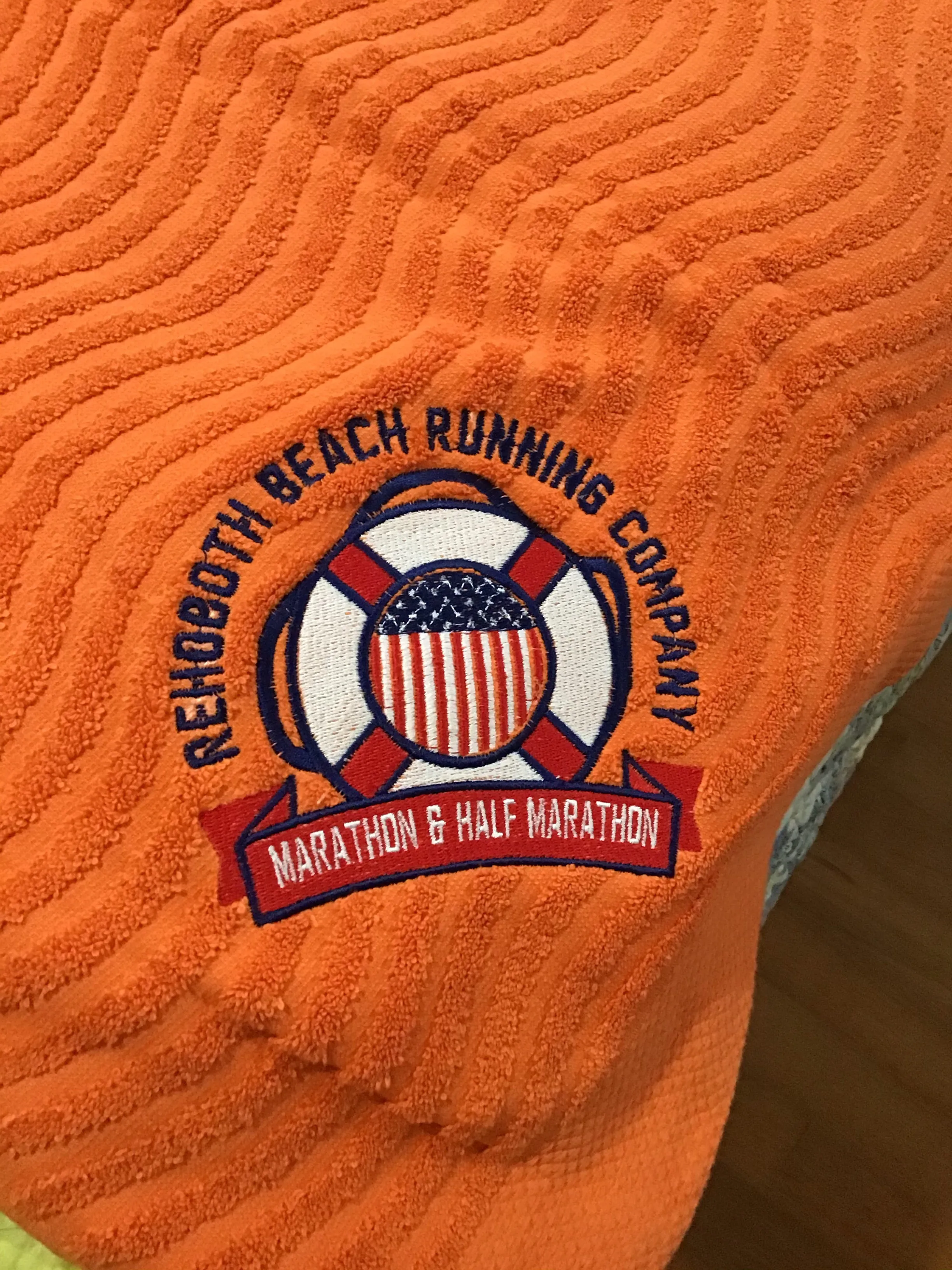 REHOBOTH marathon & half marathon towel.