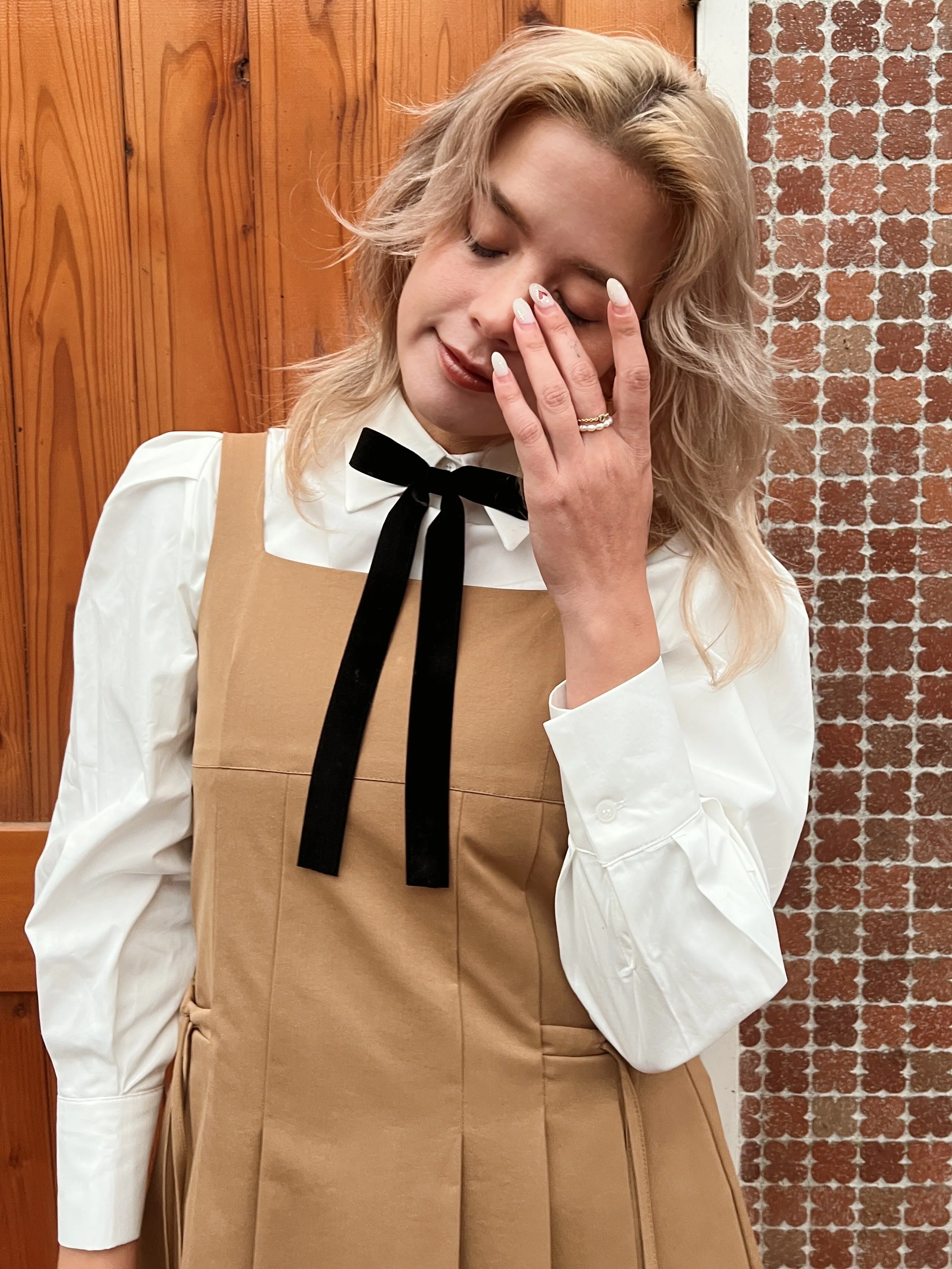 Romantic Ribbon Bow Tie Blouse