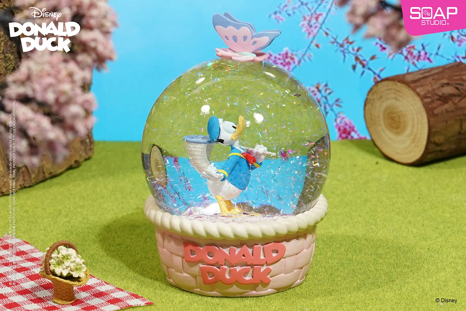 Soap Studio DY313 Disney Donald Duck Romantic Sakura Snow Globe