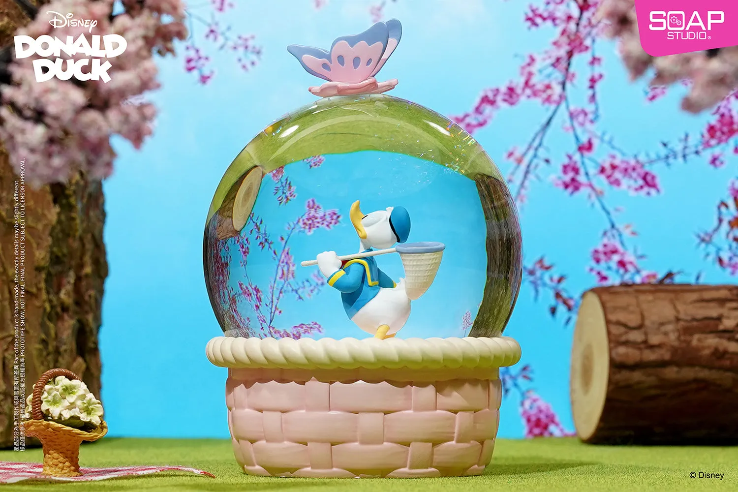 Soap Studio DY313 Disney Donald Duck Romantic Sakura Snow Globe