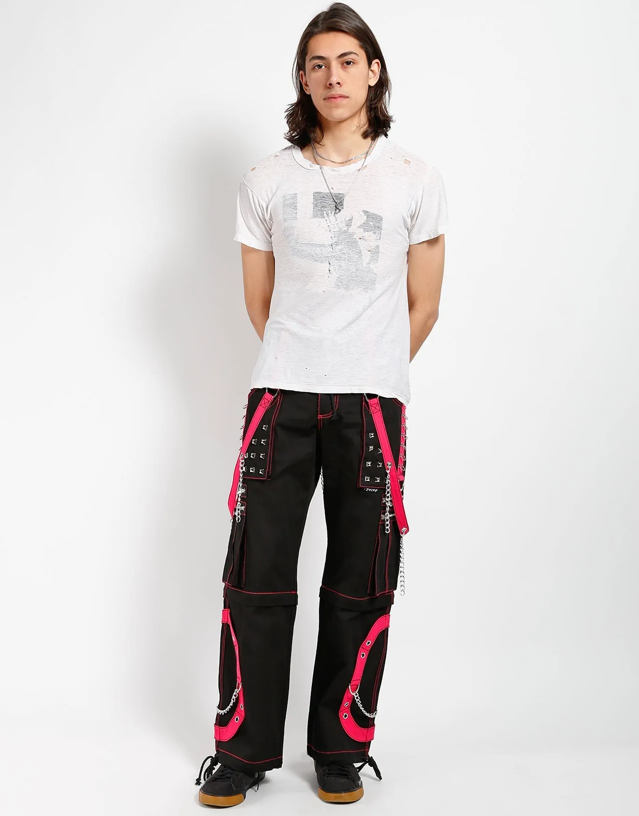 STEP CHAIN PANT PINK