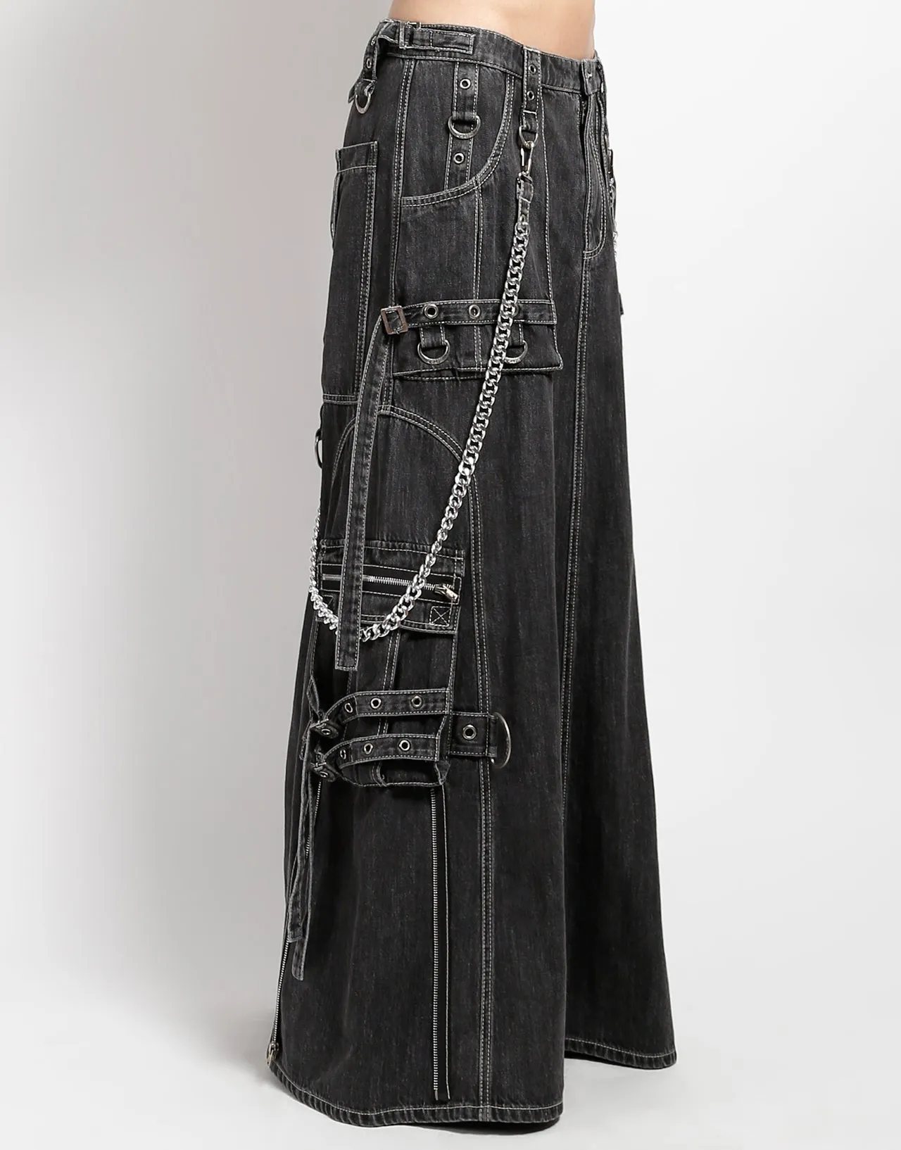 STRENGTH SKIRT BLACK DENIM