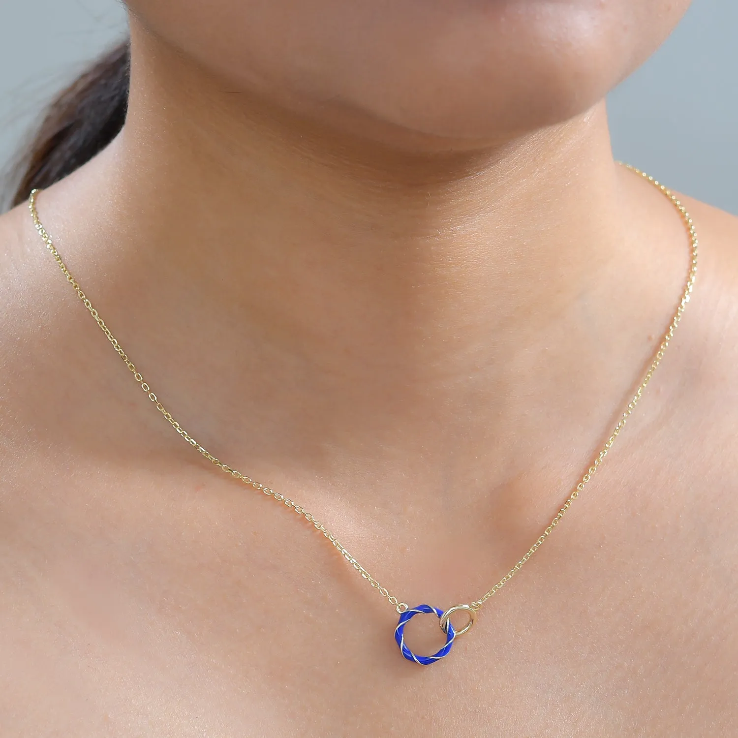 Taffy Enamel Knot Necklace