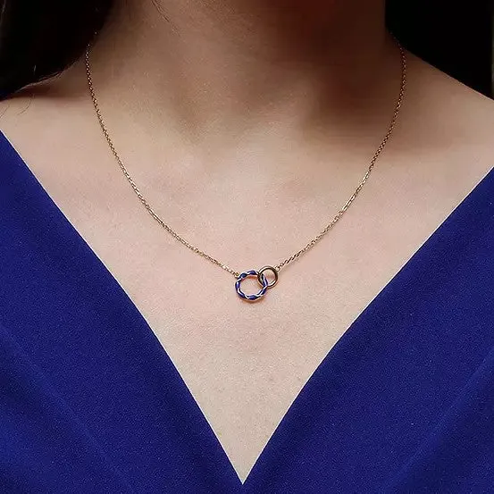 Taffy Enamel Knot Necklace