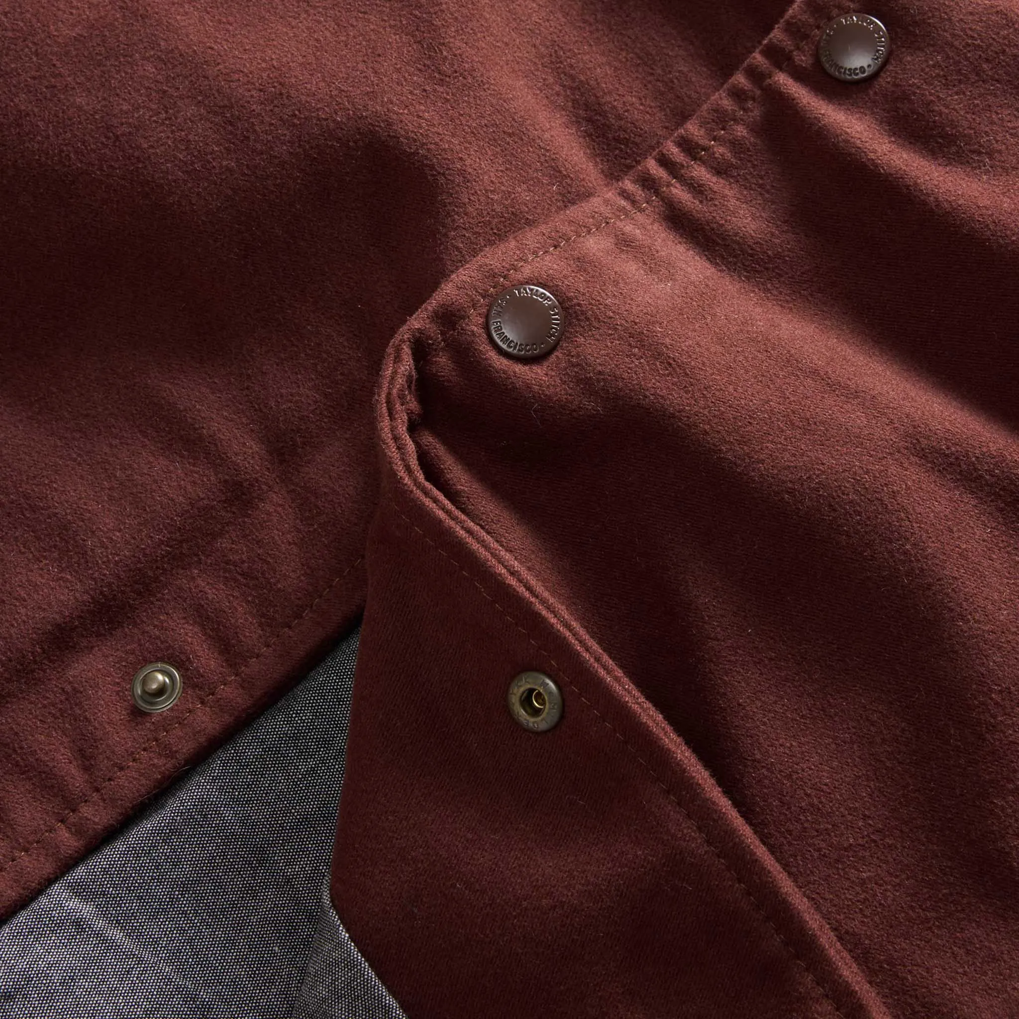 The Campus Jacket in Burgundy Moleskin