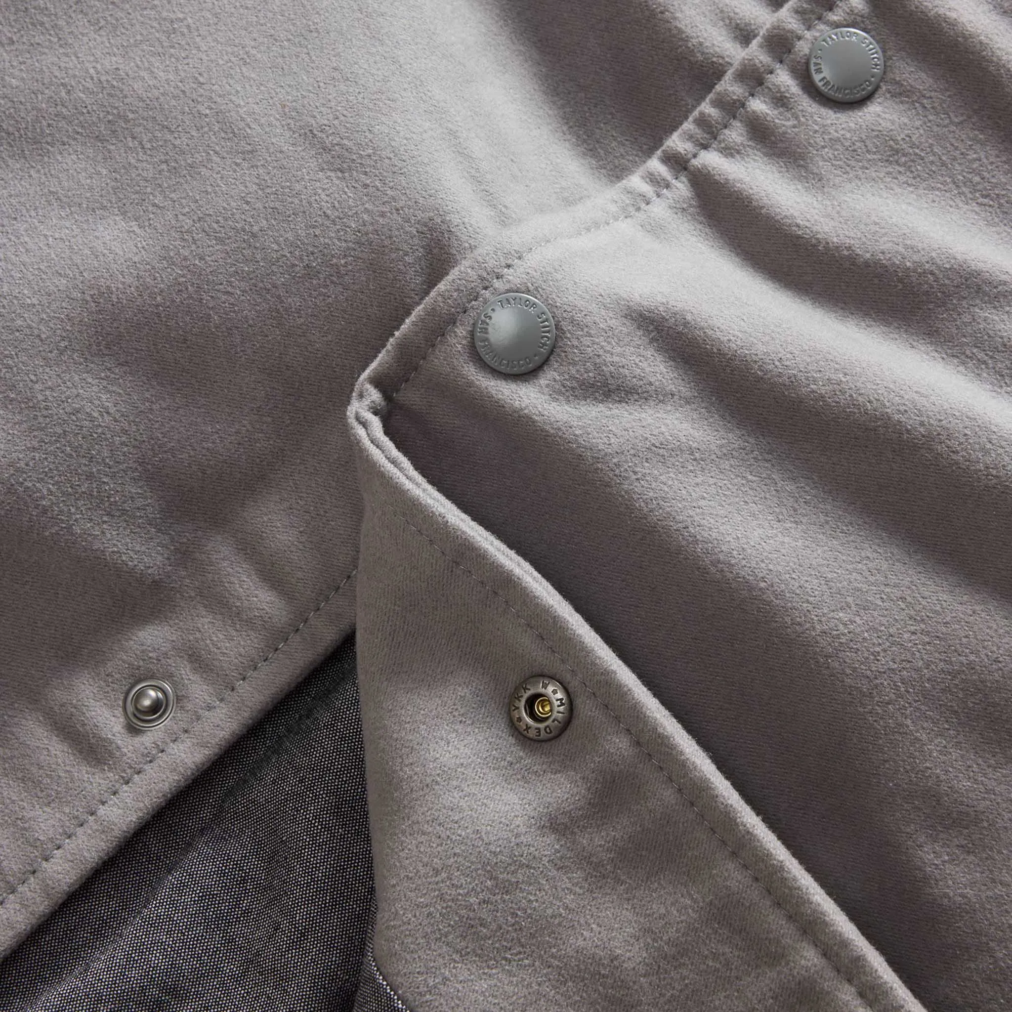 The Campus Jacket in Grey Moleskin