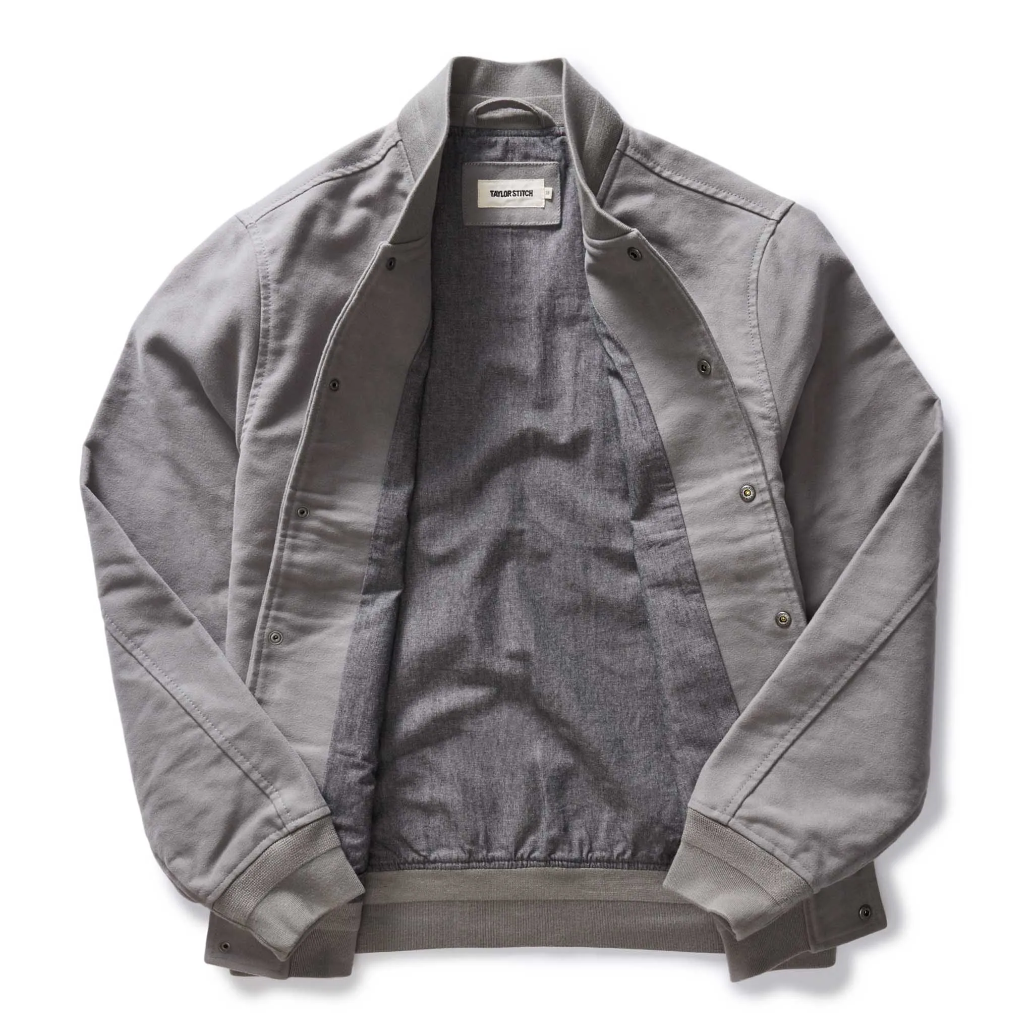 The Campus Jacket in Grey Moleskin