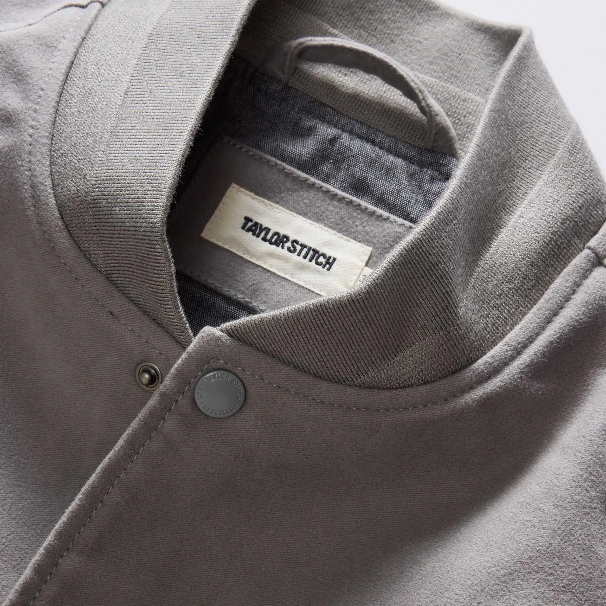 The Campus Jacket in Grey Moleskin