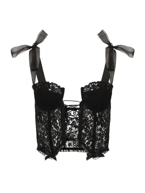 The Lana Corset Top - Black