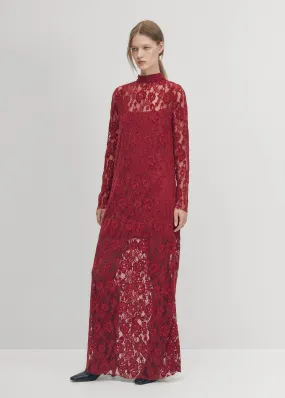 Tiban Lace Wine Dress